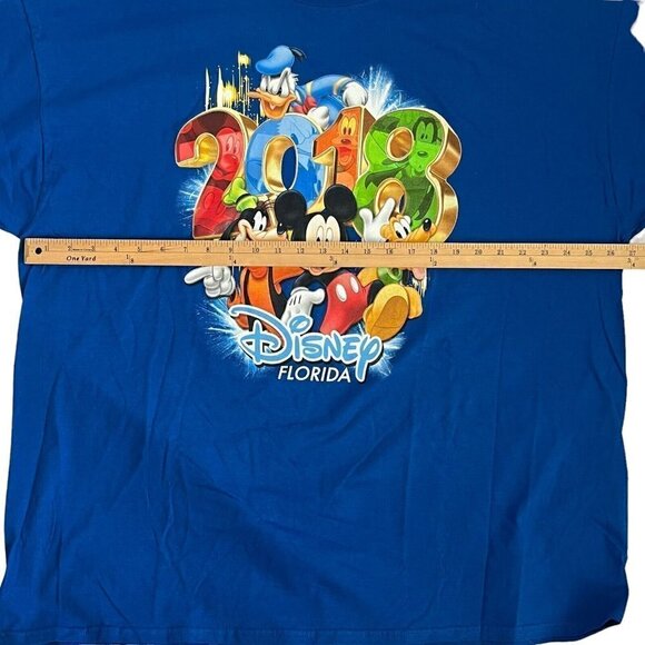 Disney Character Florida Graphic T-Shirt Blue 3X Mickey Donald Goofy Pluto 2018 - Picture 5 of 6